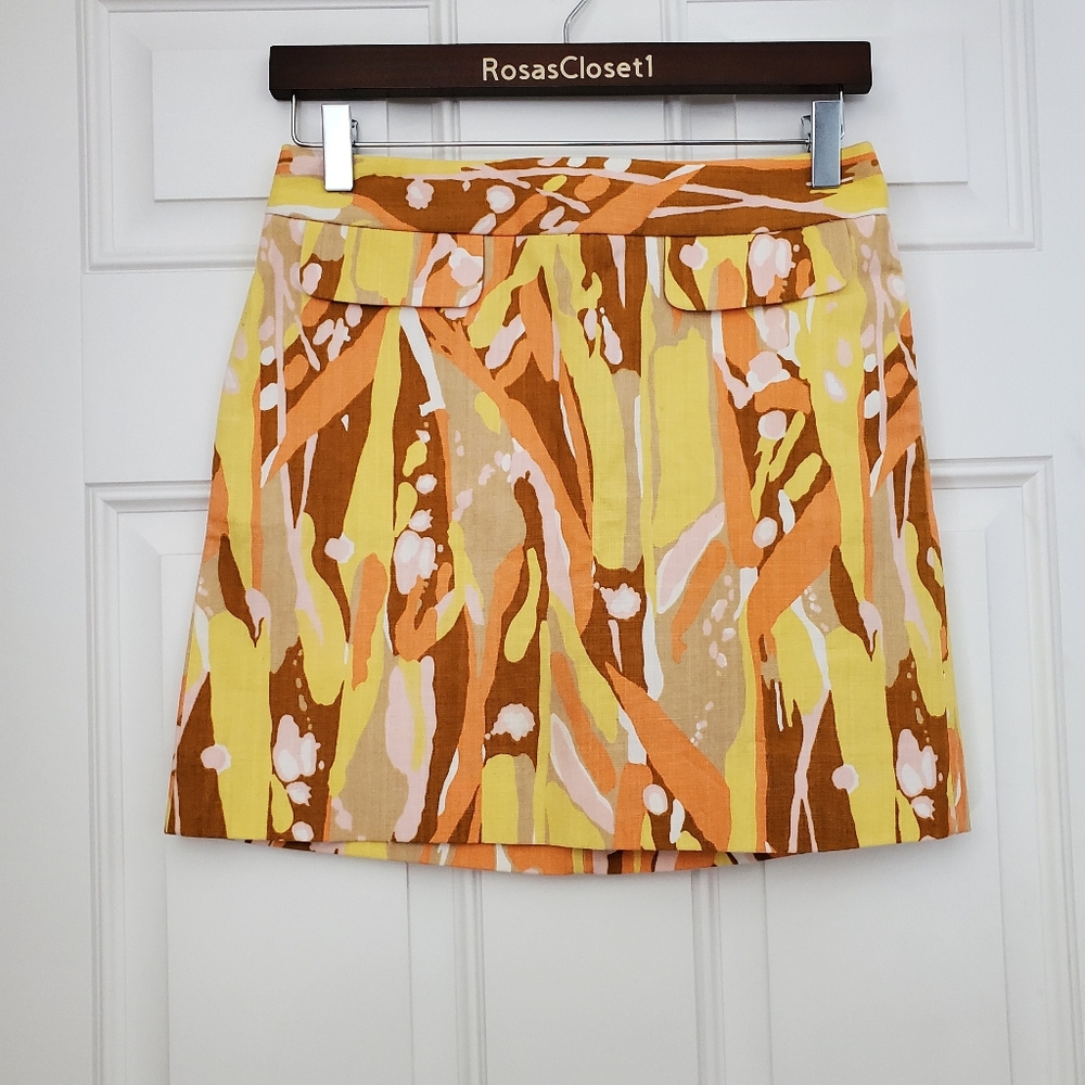 J. Crew Multicolor Abstract Pencil Skirt